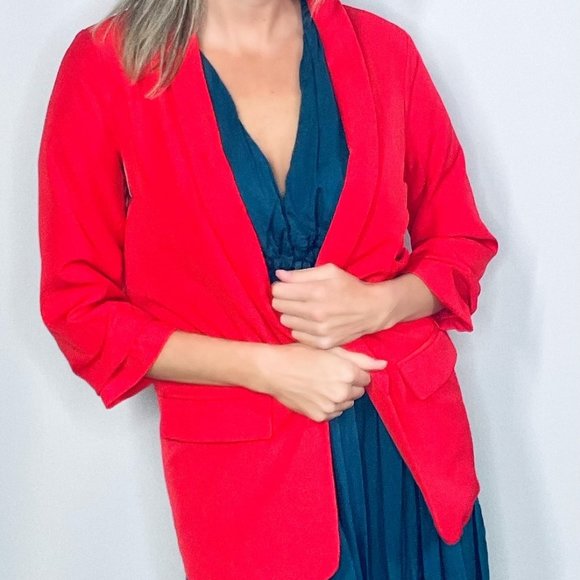 Moving Forward Red Embellished Blazer, Use Your Voice! Size Medium - Picture 3 of 4